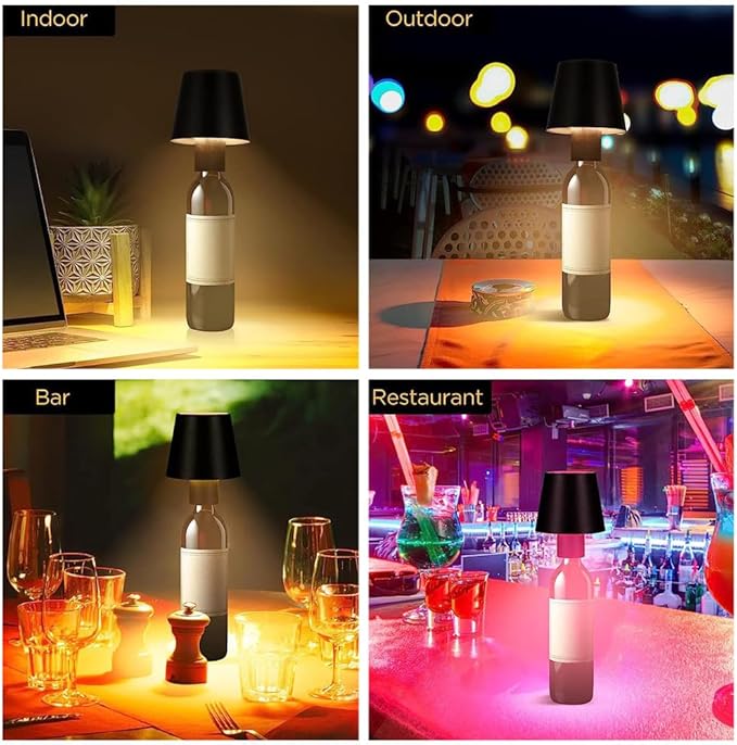 Wireless Bottle Lamp Shade