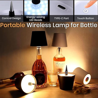 Wireless Bottle Lamp Shade