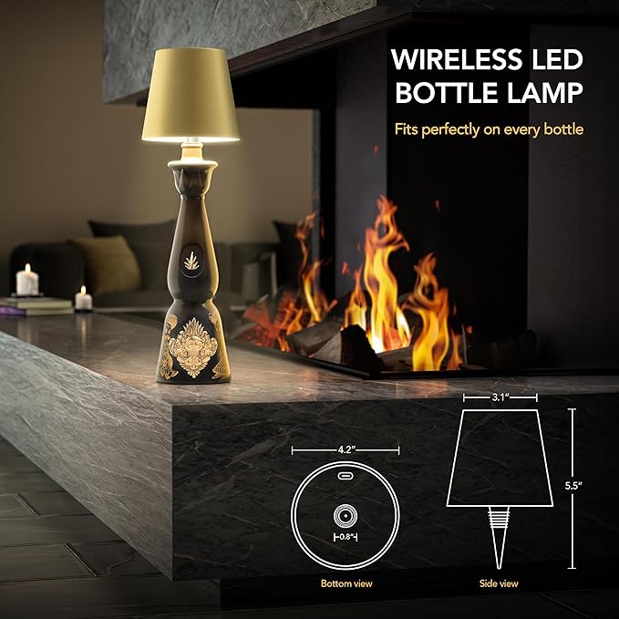 Wireless Bottle Lamp Shade