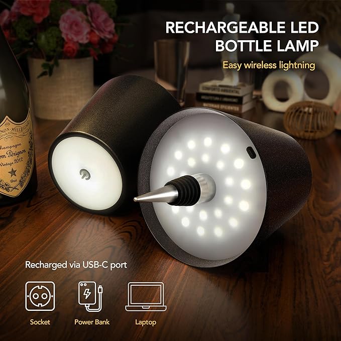 Wireless Bottle Lamp Shade